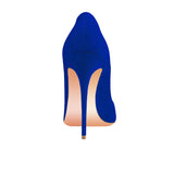 Toleet Women's Royal Blue Pointed Toe Office Stiletto Heel Pumps Shoes