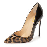 Toleet Leopard Print Shoes Gradient Pointy Toe Stiletto Heels Pumps