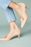 Toleet Pink Blush Kitten Heels Pointy Toe Vegan Suede Comfortable Shoes