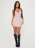 Toleet Karena Mini Dress White / Red Floral