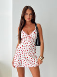 Toleet Karena Mini Dress White / Red Floral