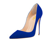 Toleet Women's Royal Blue Pointed Toe Office Stiletto Heel Pumps Shoes