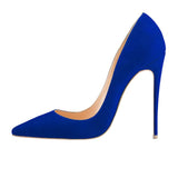 Toleet Women's Royal Blue Pointed Toe Office Stiletto Heel Pumps Shoes