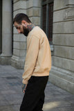 skater boy outfits Men's Sweater Autumn and Winter Pullover round Neck Sweater Oversize Loose Profile Drop Shoulder Camel Fleece-lined Trendy Top