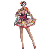 Toleet group halloween dia de los muertos costumes Halloween Printed Vampire Bride Costume Ghost Festival Party Performance Clothing Dead Festival Dress