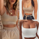 Toleet-Womens Summer Camis Tanks Tops Sleeveless Cotton Bustier Unpadded Bandeau Bra Vest Crop Top Seamless Tees