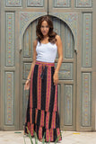 boho outfits Printed Skirt 2024 Casual Large Swing Long Skirt Women's Skirt