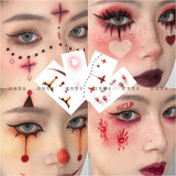 Halloween Children's Makeup Facial Stickers Cartoon Funny Personality Facial Tattoo Stickers Party Style Stickers