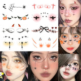 Halloween Children's Makeup Facial Stickers Cartoon Funny Personality Facial Tattoo Stickers Party Style Stickers