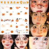 Halloween Children's Makeup Facial Stickers Cartoon Funny Personality Facial Tattoo Stickers Party Style Stickers