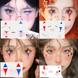 Halloween Children's Makeup Facial Stickers Cartoon Funny Personality Facial Tattoo Stickers Party Style Stickers