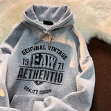 sweatshirt Hooded Sweater Men's and Women's Autumn and Winter New Loose Top American Retro Letter Printed Coat Couple Wear Ins Fashion