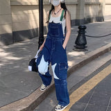 Toleet back to school fits  Star Denim Suspender Pants for Women 2024 Summer New Loose Overalls