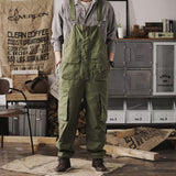 90s fashion men American Retro Overalls Men's and Women's Loose Casual Ameikaji Vintage Jumpsuit Suspender Pants C