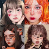 Halloween Children's Makeup Facial Stickers Cartoon Funny Personality Facial Tattoo Stickers Party Style Stickers