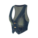 fashion outfits Fashion Retro Denim Vest for Women