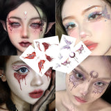 Halloween Children's Makeup Facial Stickers Cartoon Funny Personality Facial Tattoo Stickers Party Style Stickers