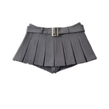 dream clothes Ypff Trendy Women's Sexy Hot Girl Low Waist Navel Skirt Belt Underpants Anti-Exposure Skirt Pleated Skirt