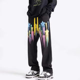 90s fashion men Casual Sweatpants Autumn Trendy Loose Straight Pants