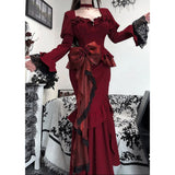 Toleet gothic dti French Hepburn Style Velvet Dress Women's Spring Design Waist-Tight Dress