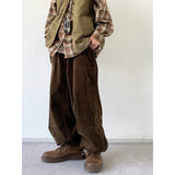 boy outfits Fall men's Street Style Autumn and Winter Japanese Retro Corduroy Casual Pants Men's and Women's Wide-Leg Neutral Loose Workwear All-Match Long Pants