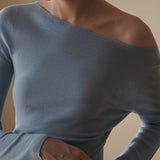 Fall and Winter outfits Wool Thin Delicate Comfortable off-Neck Bottoming Sweater