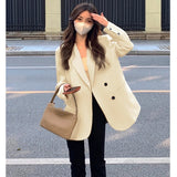 autumn dress Brown Suit Jacket for Women 2024 Spring and Autumn Street style Korean Style Casual Suit