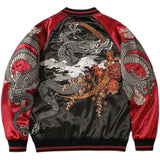 Toleet 90s fashion men 2024 Dragon Embroidered Baseball Jacket Women's Jacket National Fashion Heavy Industry Popular Contrast Color