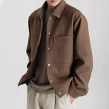 men’s fall fashion 2024 Fall Men's Street Style Autumn and Winter Coat Thick Long Sleeve Shirt for Men