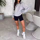 comfy school outfits Autumn 2024 Simple Style Casual Hooded Sweater Top Women's Clothing