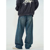 90s fashion men High-End Distressed American Jeans Fashionable Ins High Street Men's Street Ruffle Handsome Pants