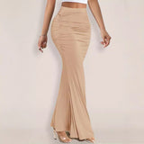 white dress Style 2024 Summer New Women's Skirt Sexy Slim-Fit Sheath Pleated Large Skirt Long Skirt