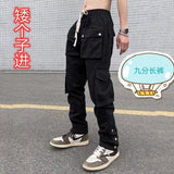 mens clothing styles casual High Street Men's Youth Popular Autumn Japanese Fashion Pants