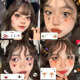 Halloween Outfits Idea Horror Face Stickers Black Tower Cosplay Tattoo Stickers Halloween Joint Eye Doll