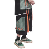 mens outfit inspiration Loose Hip Hop Straight Cropped Pants Men's Summer Multi-Pocket Loose Workwear Casual plus Size Shorts Ins Fashion