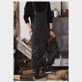 90s fashion men American Retro Overalls Men's and Women's Loose Casual Ameikaji Vintage Jumpsuit Suspender Pants C