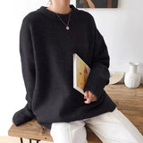 fall outfits 2024 Gray Sweater Women's Autumn and Winter Loose Retro Hong Kong Style Lazy Style round Neck Pullover Top Thick Thread Outer Wear Sweater Women