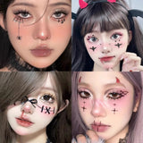 Halloween Children's Makeup Facial Stickers Cartoon Funny Personality Facial Tattoo Stickers Party Style Stickers