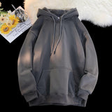 comfy school outfits 500g cleanfit Sweater Men's Spring and Autumn Stiff American Retro Hoodie High-Grade Couple Coat