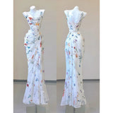 dress to impress codes Gentle Style Printed Chic Unique Niche French Style Suspender Dress Wedding Dress