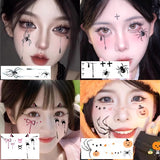 Halloween Children's Makeup Facial Stickers Cartoon Funny Personality Facial Tattoo Stickers Party Style Stickers