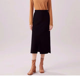 Fall Women's Outfits 2024 Winter New High Waist Pleated Mid-Length over-the-Knee Woolen Split Sheath Skirt for Women