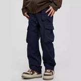 men fall outfit Fall men's Street Style Harajuku style Overalls Men's All-Match Drawstring Long Pants Men's Summer Thin Casual Pants Men