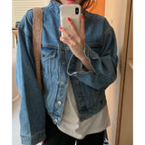 Toleet fall outfits women 2024 Autumn and Winter New Slimming Chic Casual All-Matching Style Age-Reducing Fashion Loose Denim Coat Top for Women