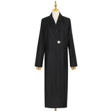 fashion outfits British Style Trench Coat 2024 Spring New Retro High-Grade Long Straight Slimming Black Coat for Women