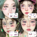 Halloween Children's Makeup Facial Stickers Cartoon Funny Personality Facial Tattoo Stickers Party Style Stickers