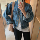 fall outfits women 2024 Autumn and Winter New Slimming Chic Casual All-Matching Style Age-Reducing Fashion Loose Denim Coat Top for Women