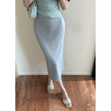 Fall Women's Outfits Mid-Length Split High Waist Knitted Skirt for Women 2024 Autumn and Winter New Fashion Casual Slim Hip Skirt Fashion