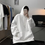 skater boy outfits Niche Design Sense American Thin Hooded Sweater Men's Clothing 2024 New Loose White Couple Coat Fashionable Top