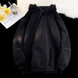 comfy school outfits 500g cleanfit Sweater Men's Spring and Autumn Stiff American Retro Hoodie High-Grade Couple Coat